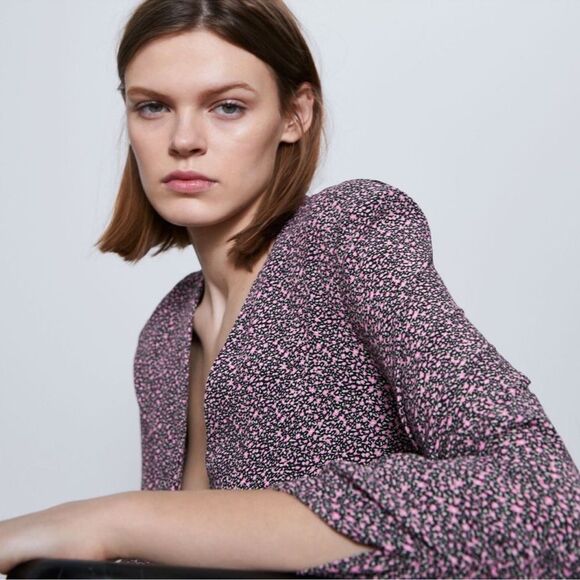 ZARA FLORAL PRINTED JUMPSUIT BLAZER - Picture 5 of 10